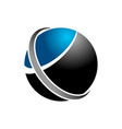 blue way globe network symbol design vector image vector image