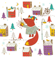 christmas pattern vector image