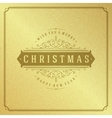 merry christmas typography greeting card design vector image