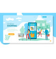 online grocery landing internet retail purchase vector image vector image