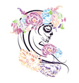 sugar skull girl in flower crown4 vector image