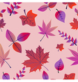 vintage autumn leaves seamless pattern background vector image vector image