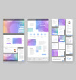 website template design with interface elements vector image vector image