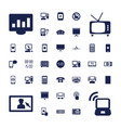 37 display icons vector image vector image