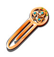 golden hair pin isolated on a white background vector image vector image