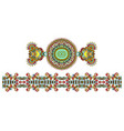 paisley flower pattern in ethnic style indian vector image