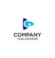 play media letter g logo design concept template vector image