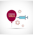 syringe with a vaccine vector image