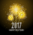 2017 happy new year fireworks night background vector image vector image