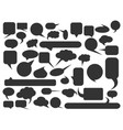 blank empty speech bubble silhouettes set simple vector image
