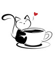 cat logo on white background vector image
