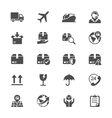 logistics and shipping flat icons vector image