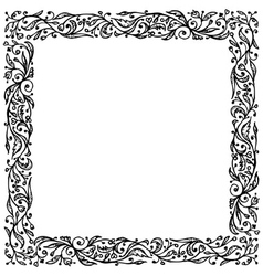 Ornamental frame hand drawing for your design Vector Image