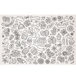 easter hand drawn symbols and objects vector image vector image
