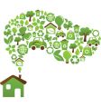 green house icons vector image