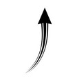 icon up arrow lifting curved arrow vector image