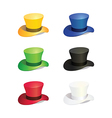 six colors top hat vector image