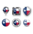 usa state flag badges vector image vector image