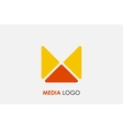 abstract letter m logo design template colorful vector image