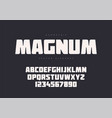 bold font design authentic alphabet and numbers vector image