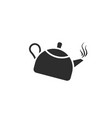 hot teapot simple black icon vector image vector image