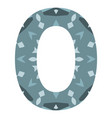 number 0 mandala vector image