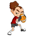 professional rugby player is holding the ball vector image vector image