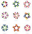 star icons and logos vector image vector image