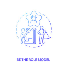 Role model blue concept icon Royalty Free Vector Image