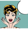 surprised woman vector image