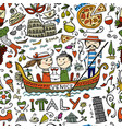 travel to italy seamless pattern for your design vector image