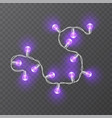 christmas garlands on transparent background vector image
