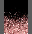 sparkling scattered rose gold glitter flyer vector image vector image