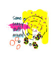 tshirt pop art neon colors design vector image