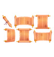 ancient parchment torah scroll set cartoon vector image