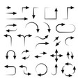 arrows black signs vector image