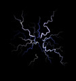 lightning thunder flash electricity spark blow vector image