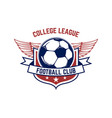 soccer football emblems design element for logo vector image