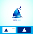 water drop droplet logo icon set vector image