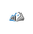 financial accounting credit book logo vector image
