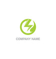 eco power bolt technology company logo vector image