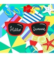 summer background with holiday elements vector image