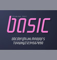 basic display font design alphabet typeface vector image