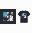 new york city stylish t-shirt and apparel abstract vector image