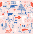 pattern with various typographic arrows vector image