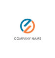 round circle e colored logo vector image vector image