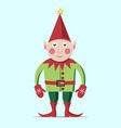christmas elf standing vector image