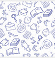 hand drawn business seamless pattern vector image