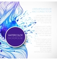 watercolor wave background vector image vector image