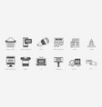 icons of advertising marketing product promotion vector image vector image
